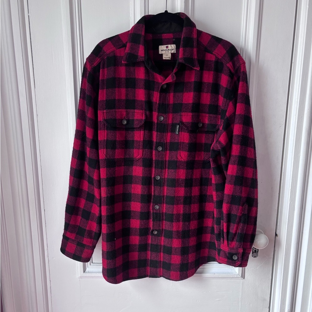 Men’s Vintage Woolrich Wool/ Flannel Long Sleeve Button Down Buffalo Print Shirt